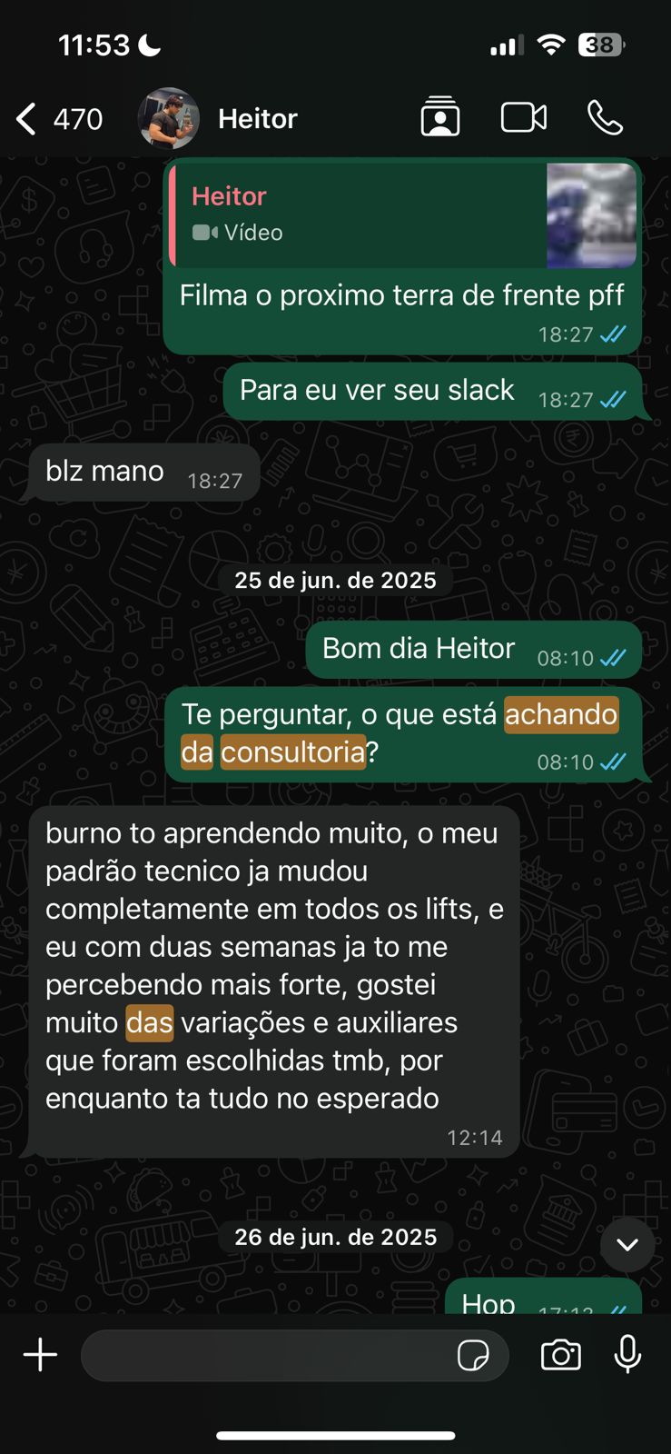 Print de depoimento no WhatsApp 3